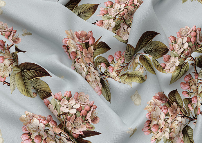 Upton, Aprils Bloom Smokes - Roman Blind - Image 4